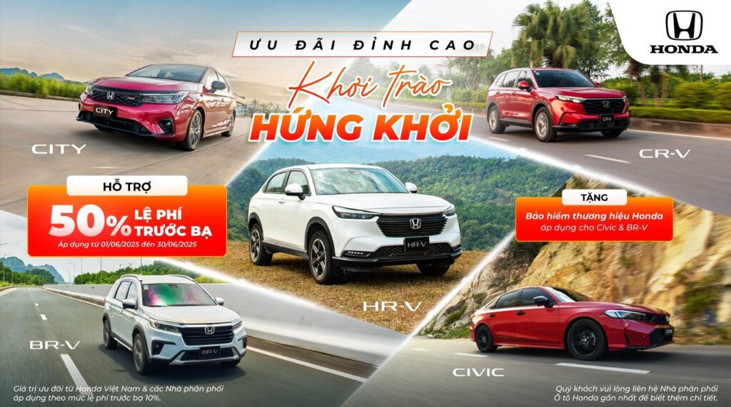 Chi Tiết Chương Trình Khuyến Mãi Honda tháng 6/2025